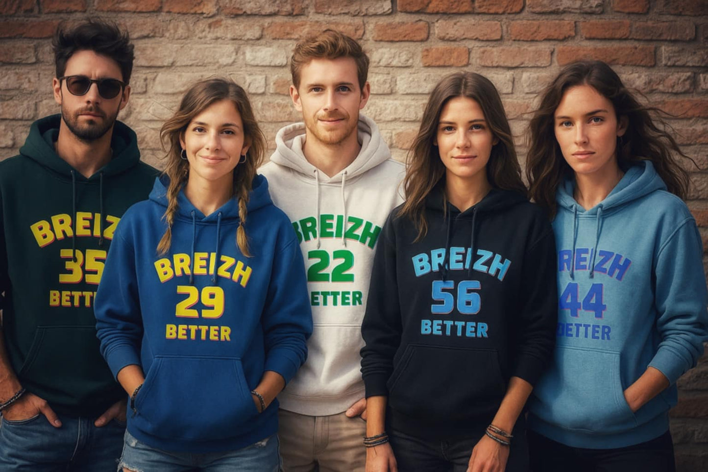 Sweat à Capuche Unisexe Breizhbetter 56