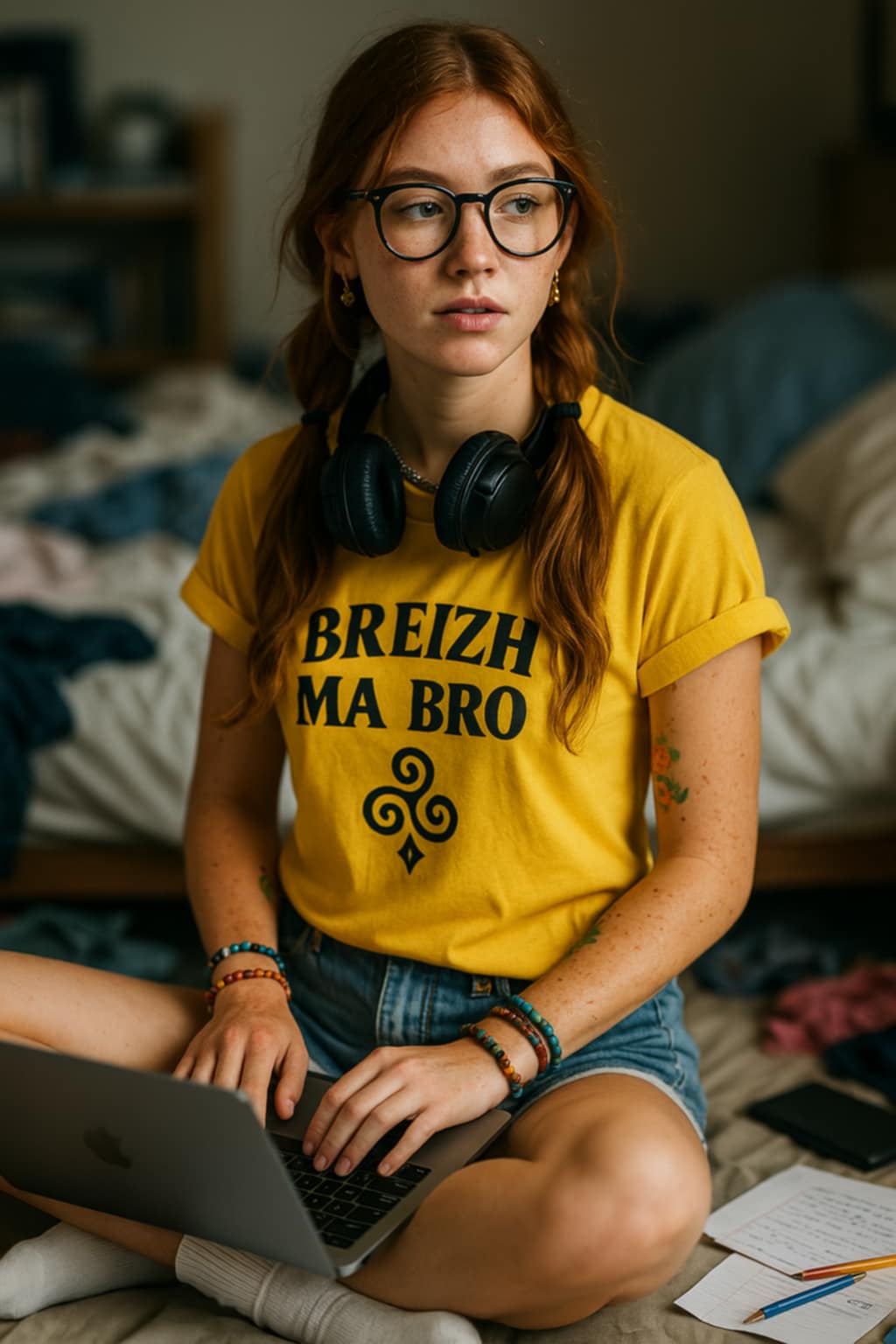 T-shirt unisexe Breizh Ma Bro noir