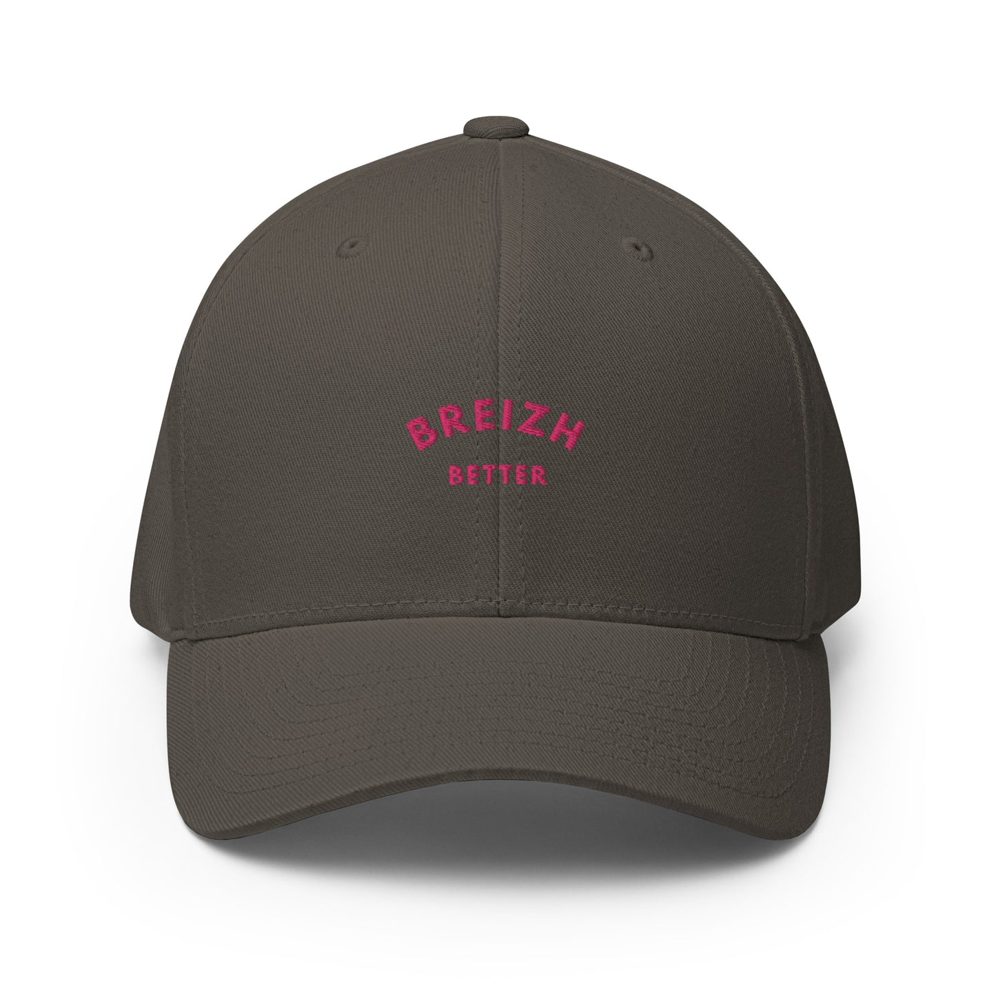 Casquette Structurée en Sergé Breizhbetter Rose Brodé