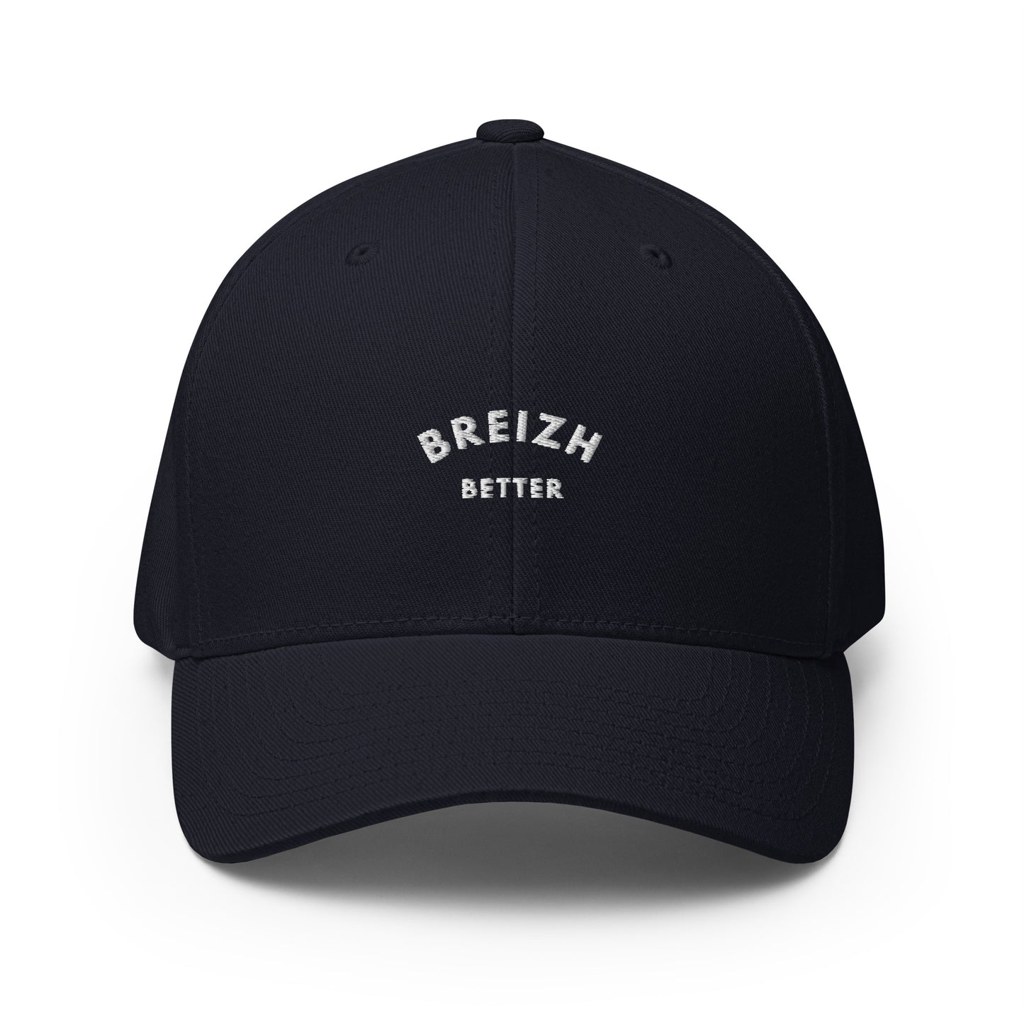 Casquette Structurée en Sergé Breizhbetter Blanc Brodé