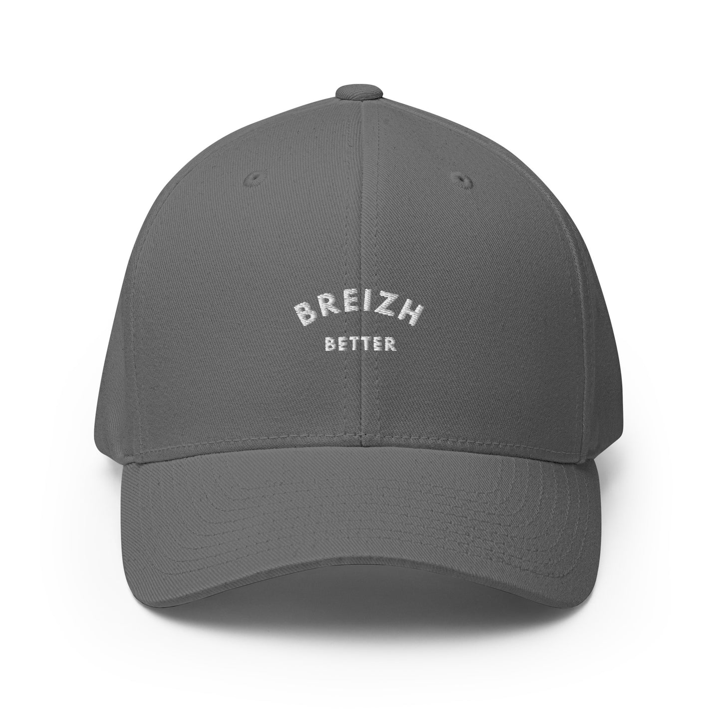 Casquette Structurée en Sergé Breizhbetter Blanc Brodé