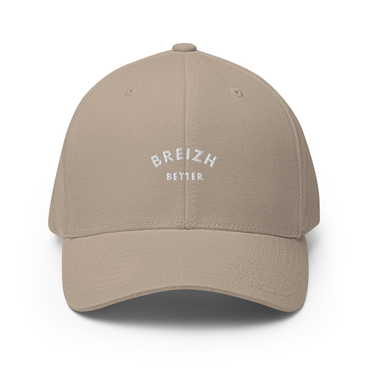 Casquette Structurée en Sergé Breizhbetter Blanc Brodé