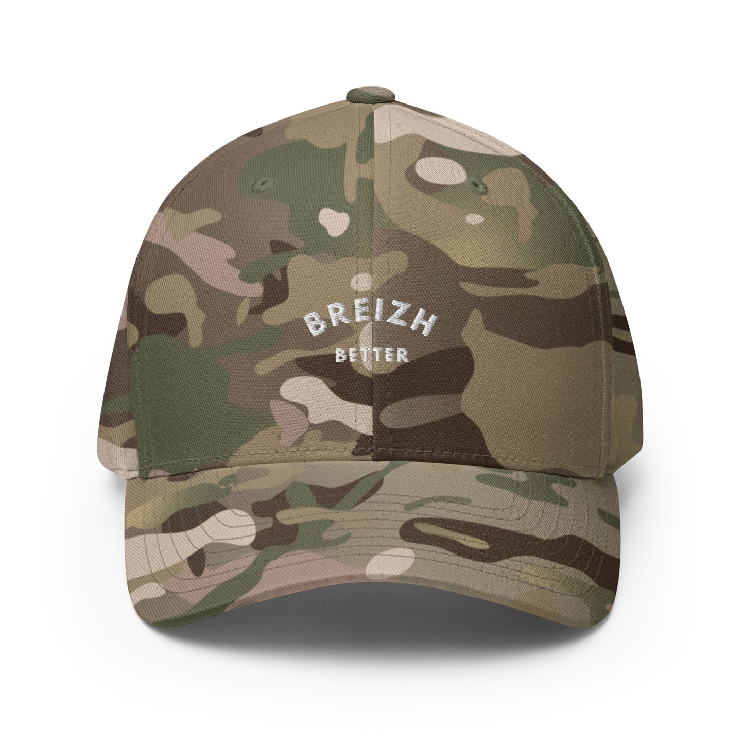 Casquette Structurée en Sergé Breizhbetter Blanc Brodé