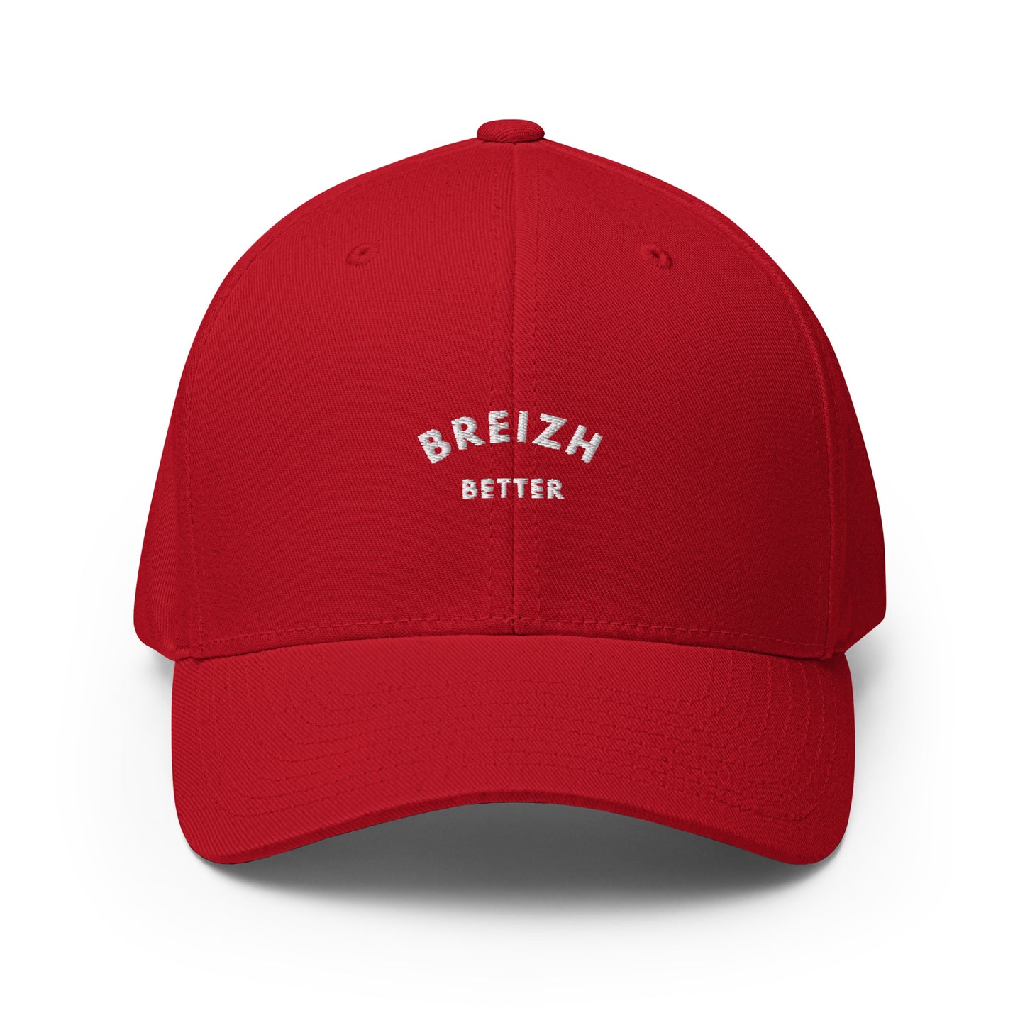 Casquette Structurée en Sergé Breizhbetter Blanc Brodé