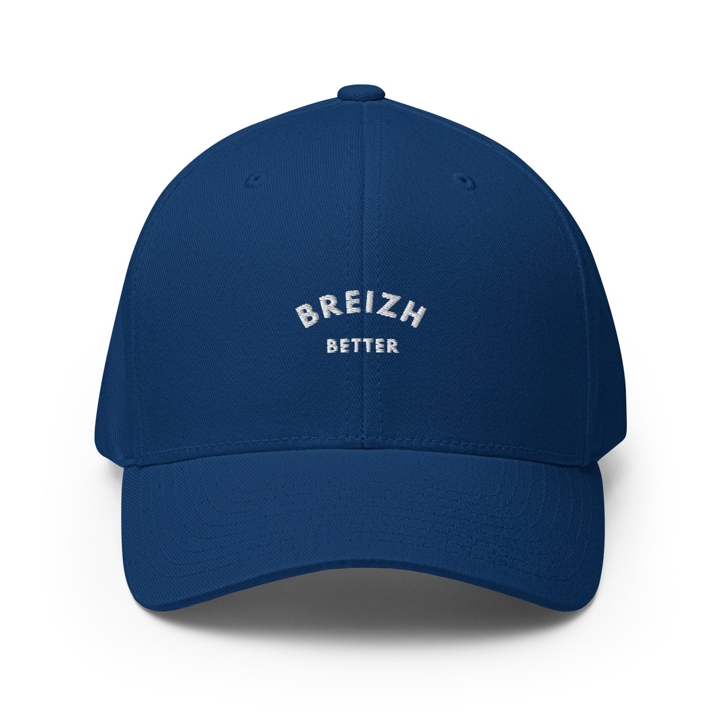 Casquette Structurée en Sergé Breizhbetter Blanc Brodé