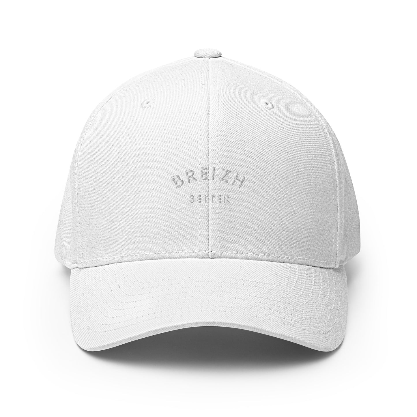 Casquette Structurée en Sergé Breizhbetter Blanc Brodé