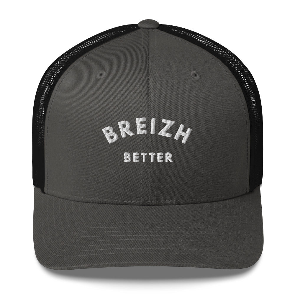 Casquette Trucker Breizhbetter Blanc Brodé