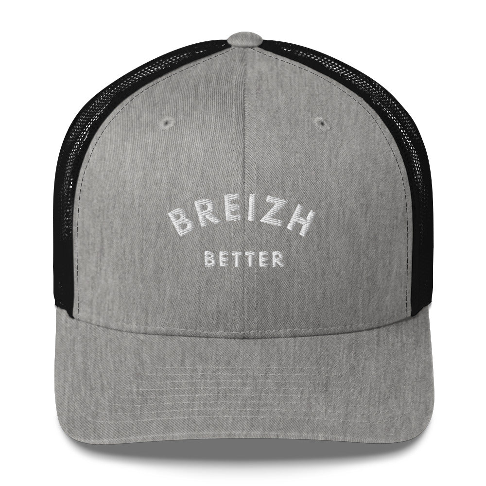 Casquette Trucker Breizhbetter Blanc Brodé