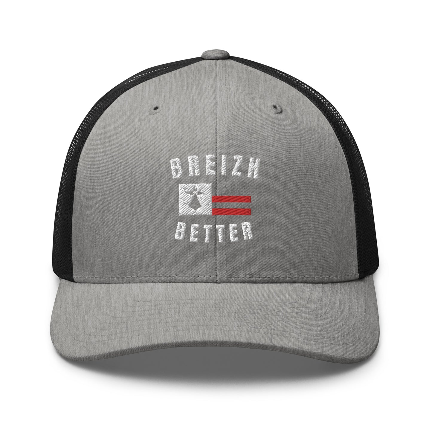 Casquette Trucker Breizhbetter Hermine Blanc Brodé