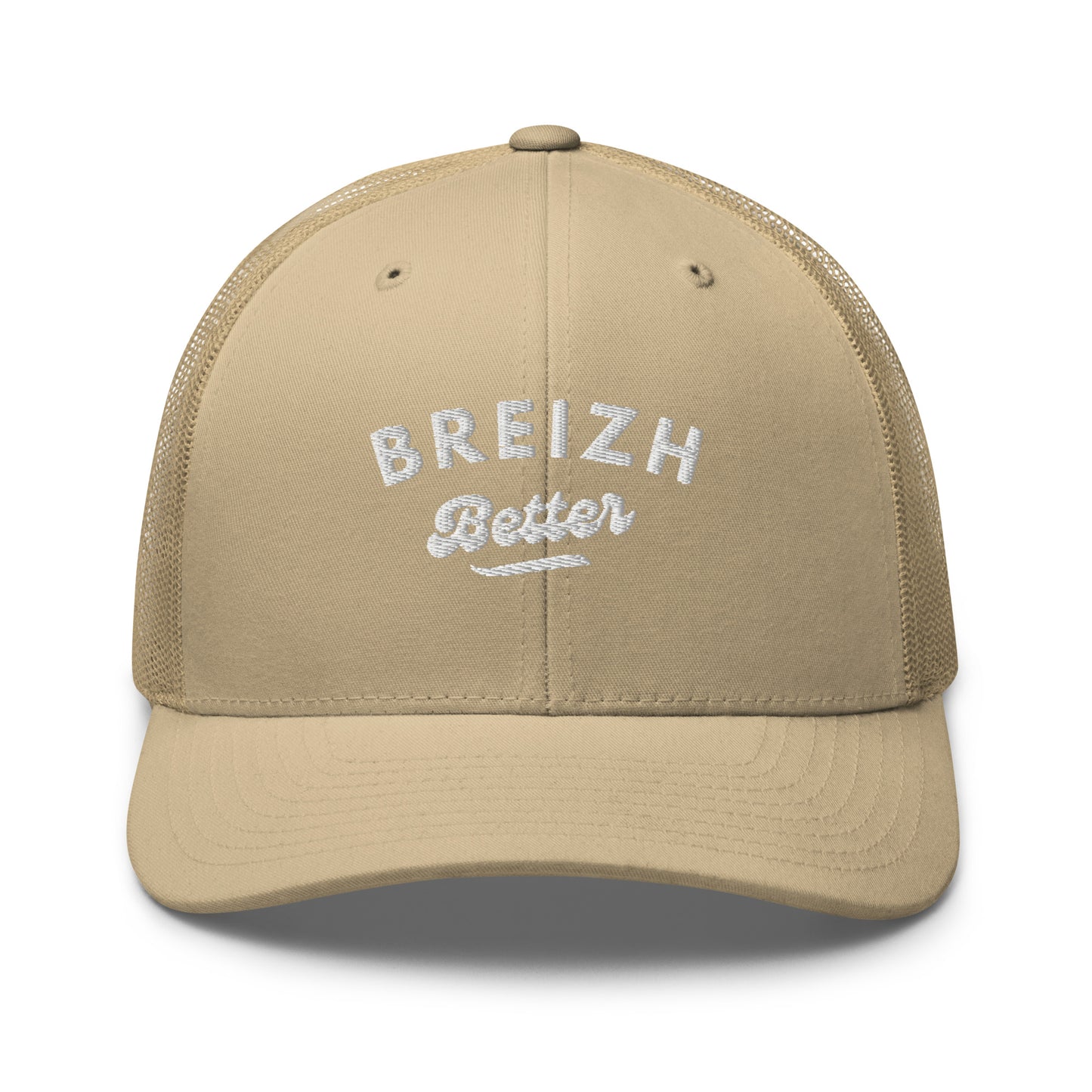 Casquette Trucker Breizhbetter Billy Brodé Blanc