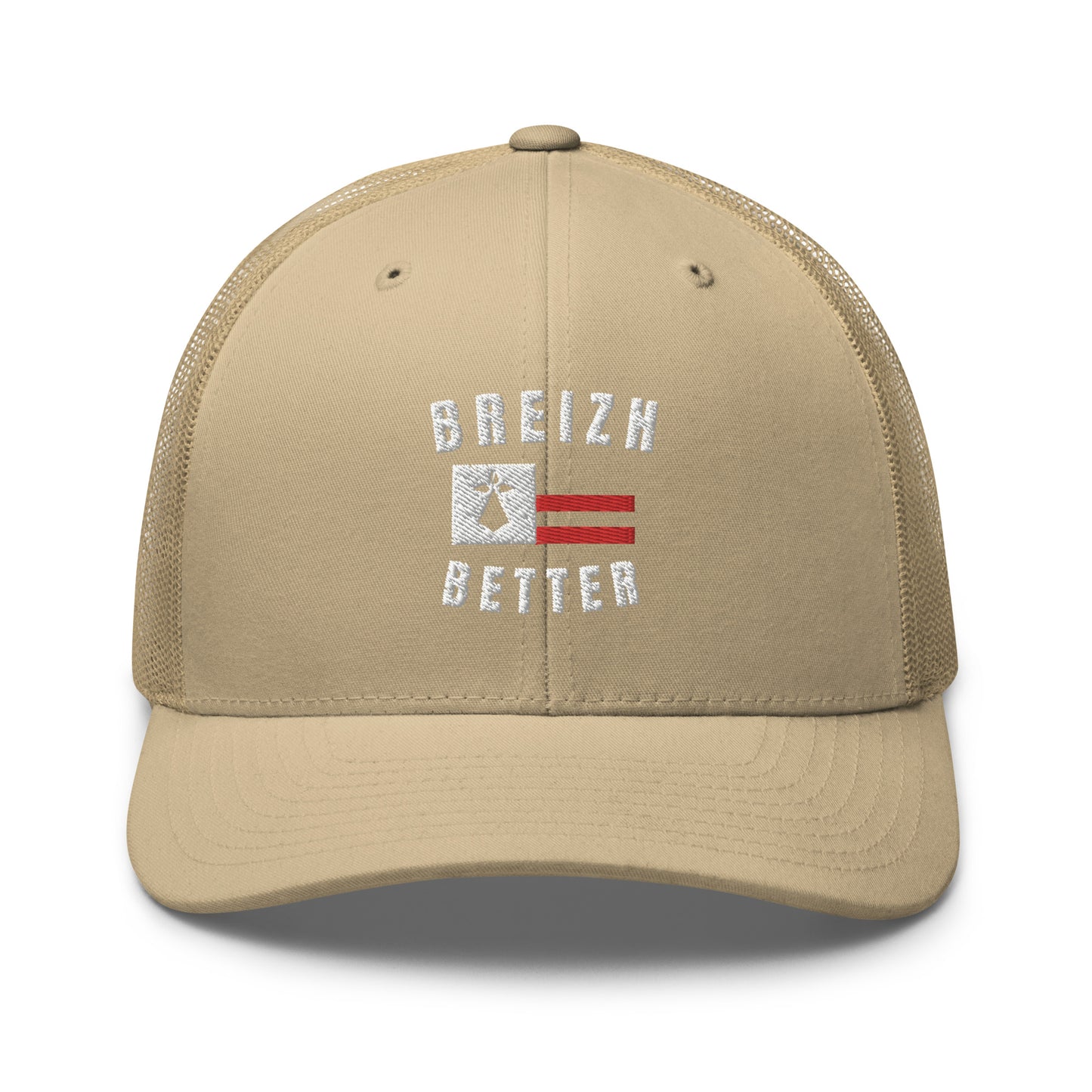 Casquette Trucker Breizhbetter Hermine Blanc Brodé