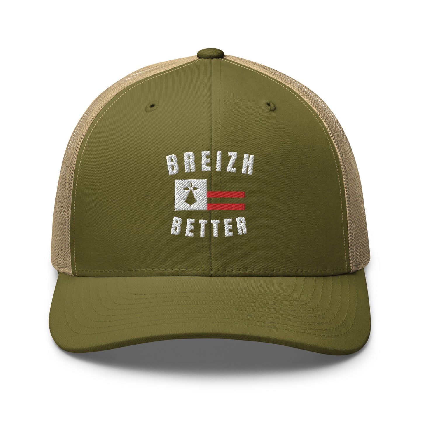 Casquette Trucker Breizhbetter Hermine Blanc Brodé
