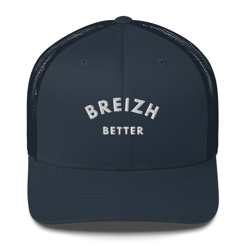 Casquette Trucker Breizhbetter Blanc Brodé