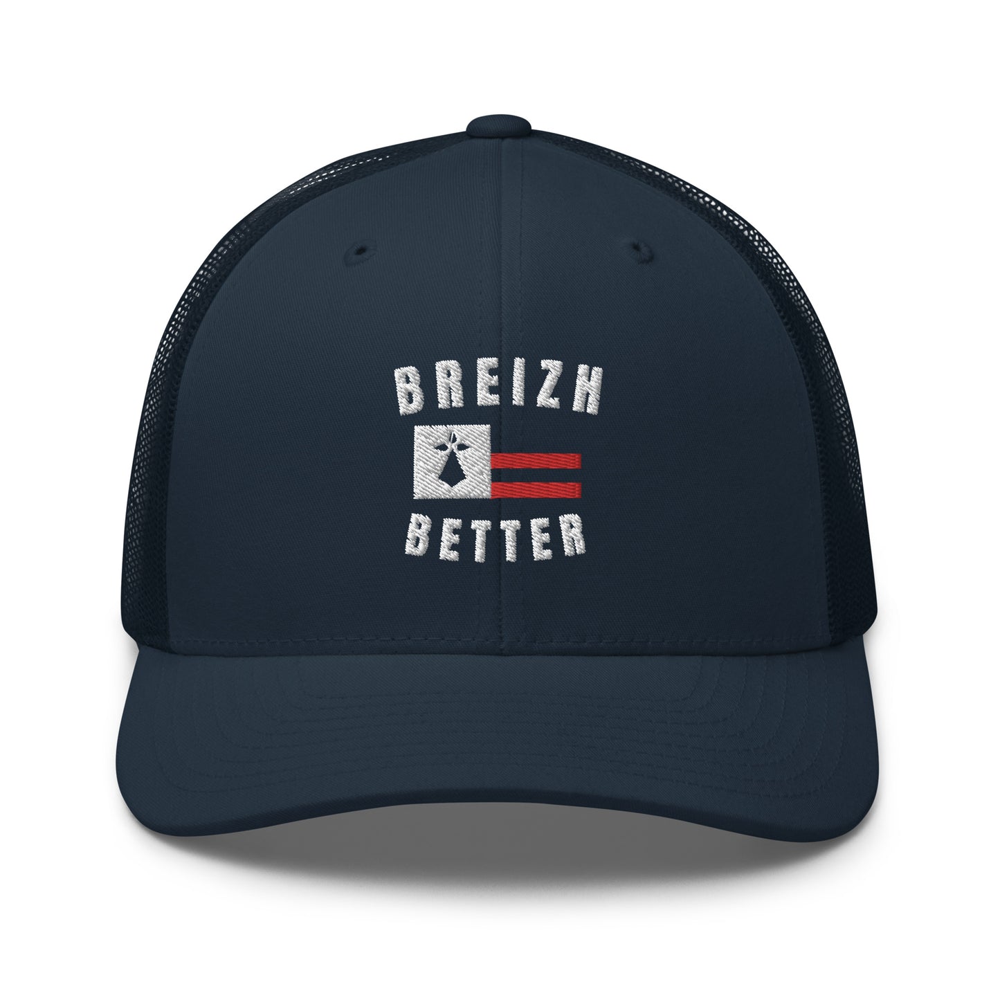 Casquette Trucker Breizhbetter Hermine Blanc Brodé