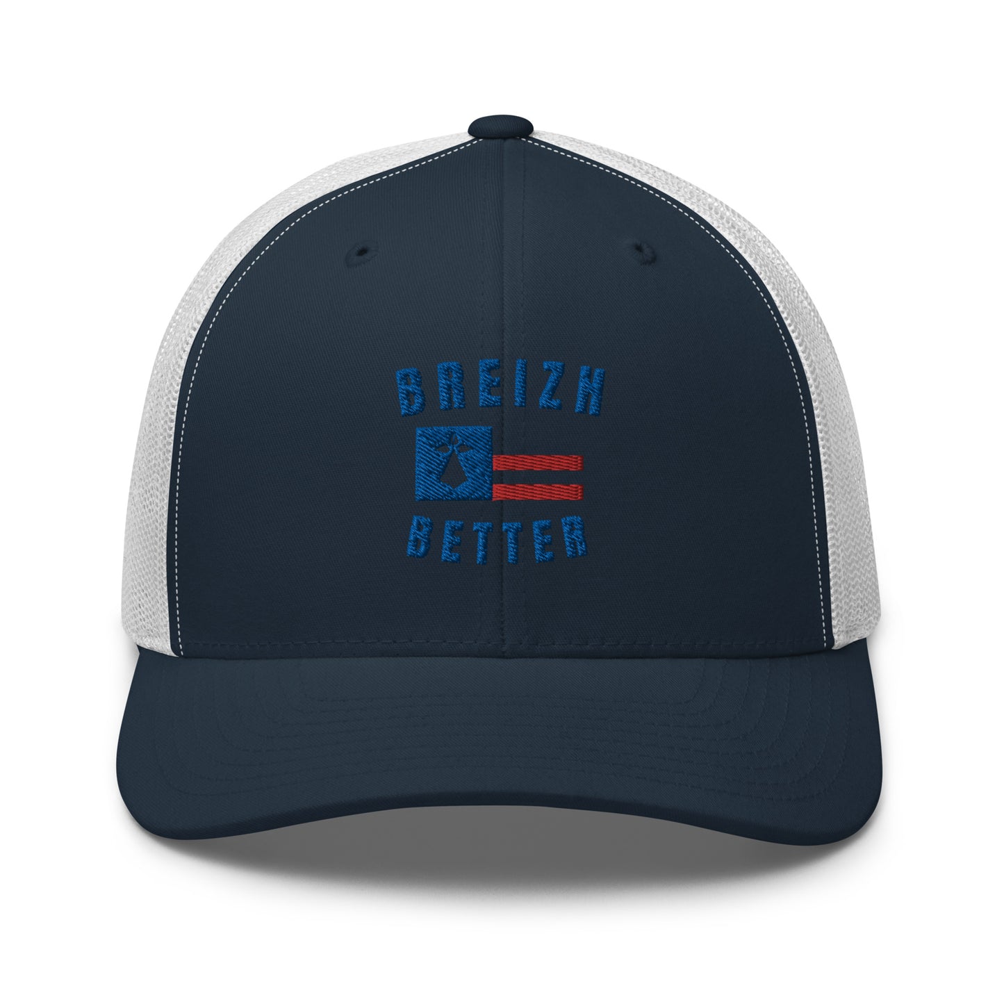 Casquette Trucker Breizhbetter Hermine Bleu Brodé