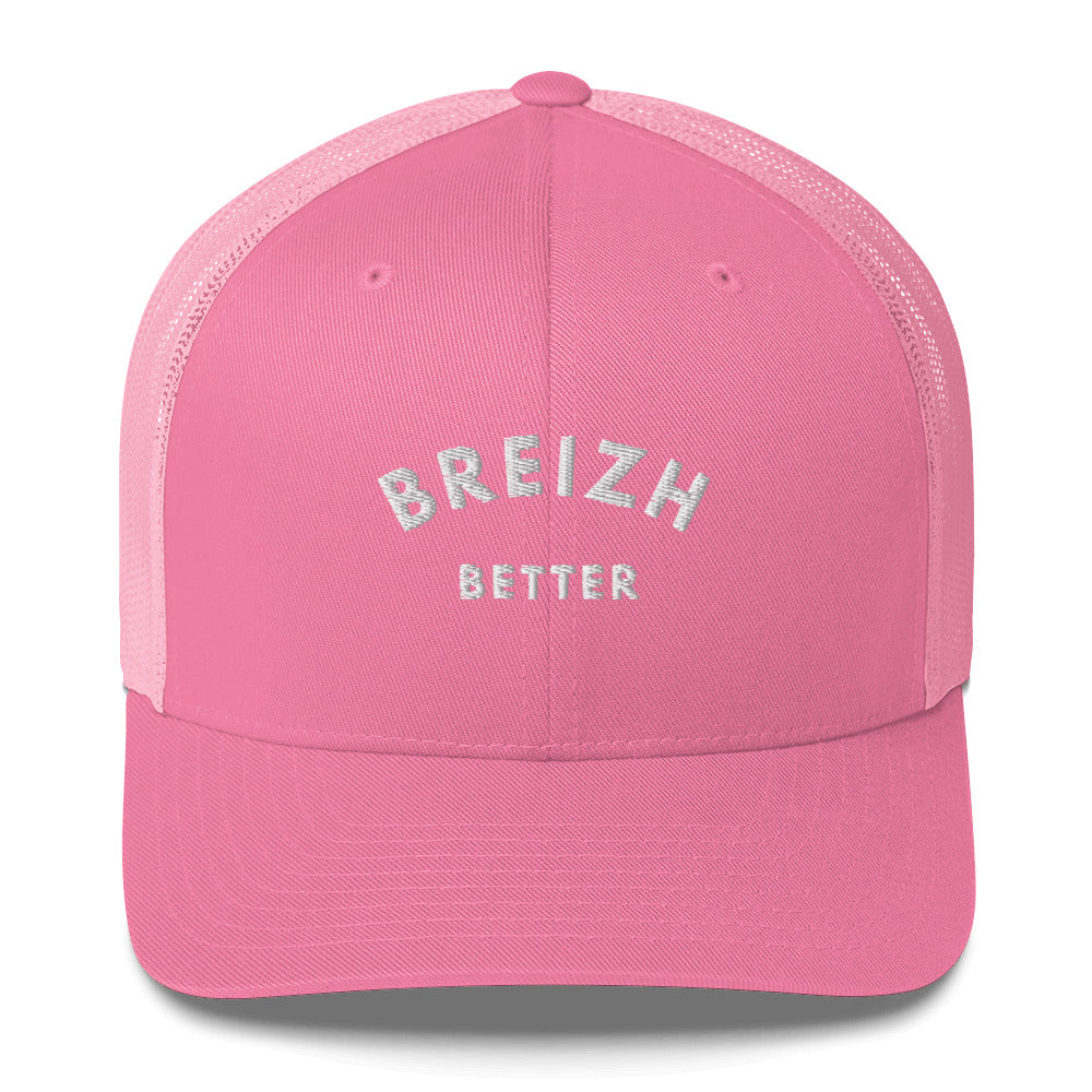 Casquette Trucker Breizhbetter Blanc Brodé