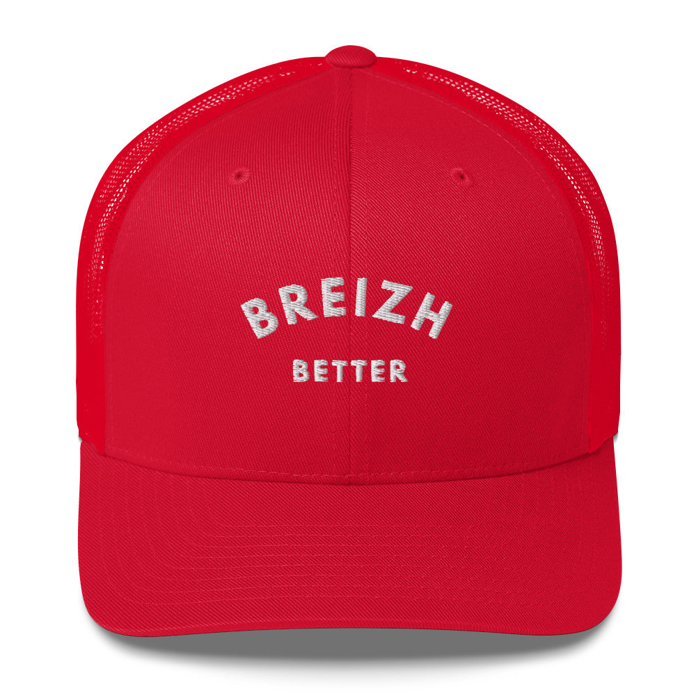 Casquette Trucker Breizhbetter Blanc Brodé