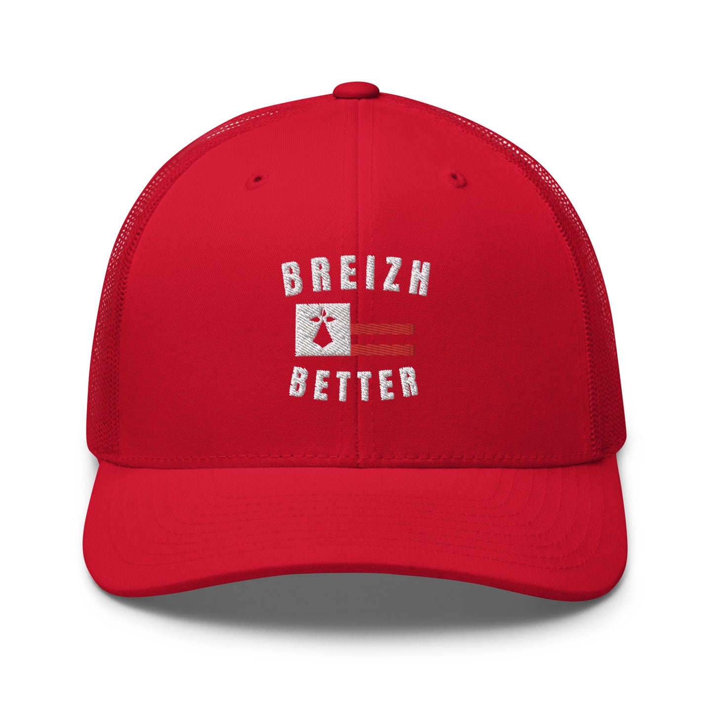 Casquette Trucker Breizhbetter Hermine Blanc Brodé