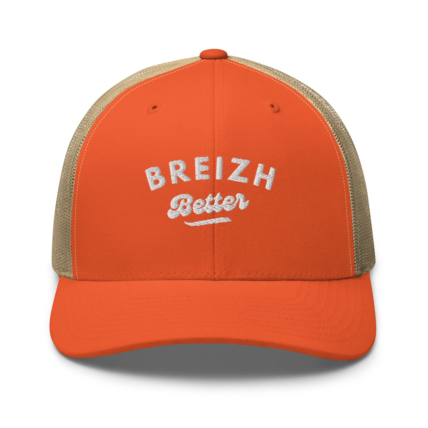 Casquette Trucker Breizhbetter Billy Brodé Blanc