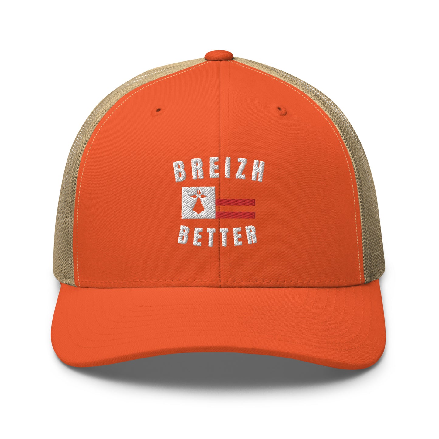 Casquette Trucker Breizhbetter Hermine Blanc Brodé