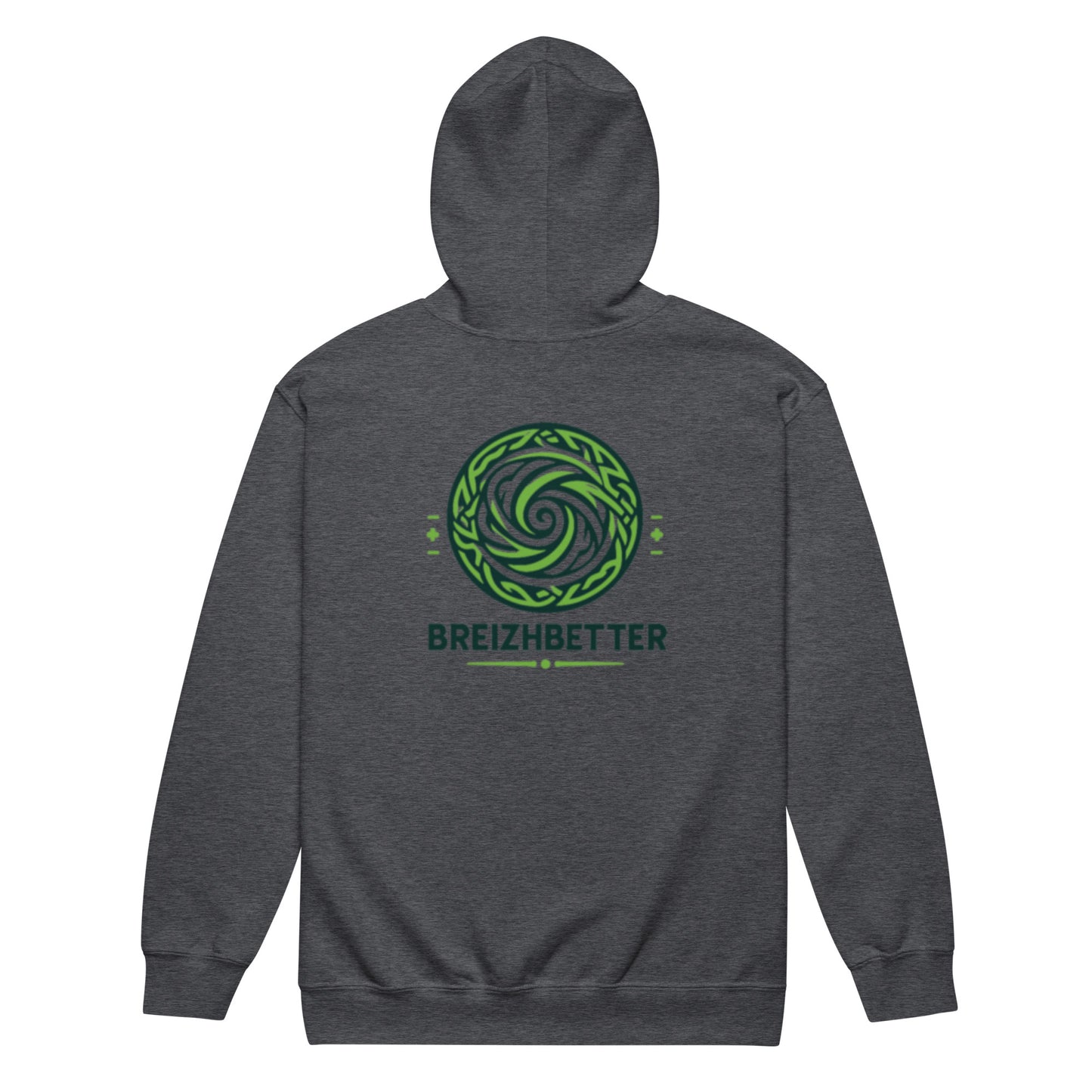 Sweat à capuche épais unisexe à fermeture éclair Breizhbetter Legende Bretonne Nature