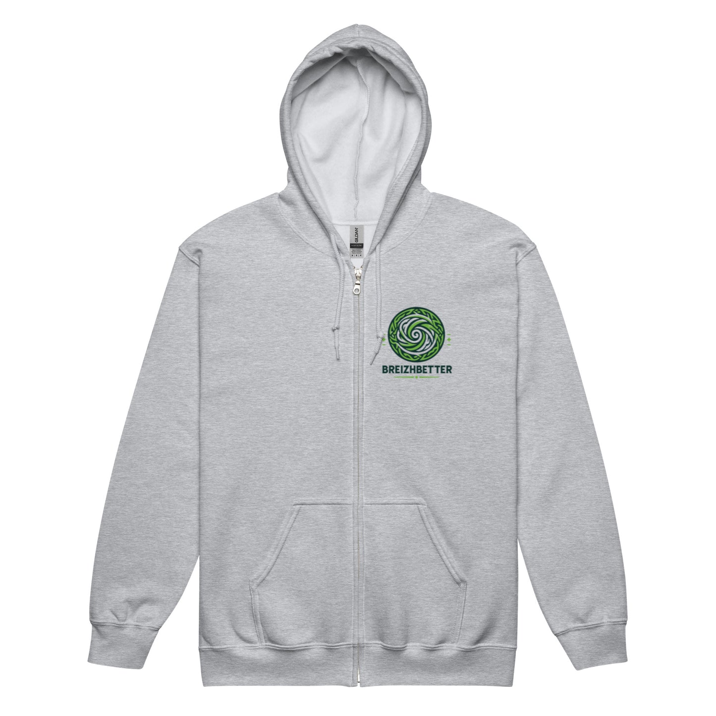 Sweat à capuche épais unisexe à fermeture éclair Breizhbetter Legende Bretonne Nature