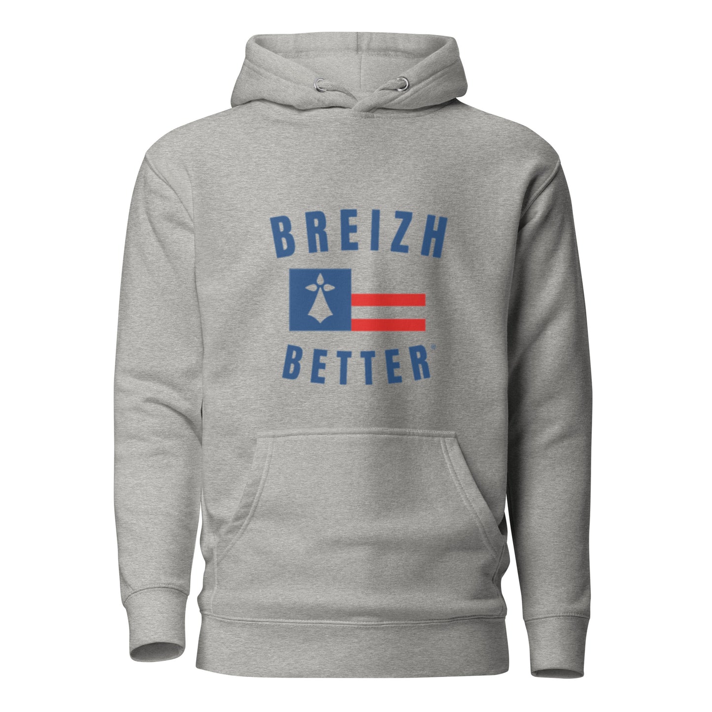 Sweat Ă Capuche Unisexe Breizhbetter Hermine Bleu