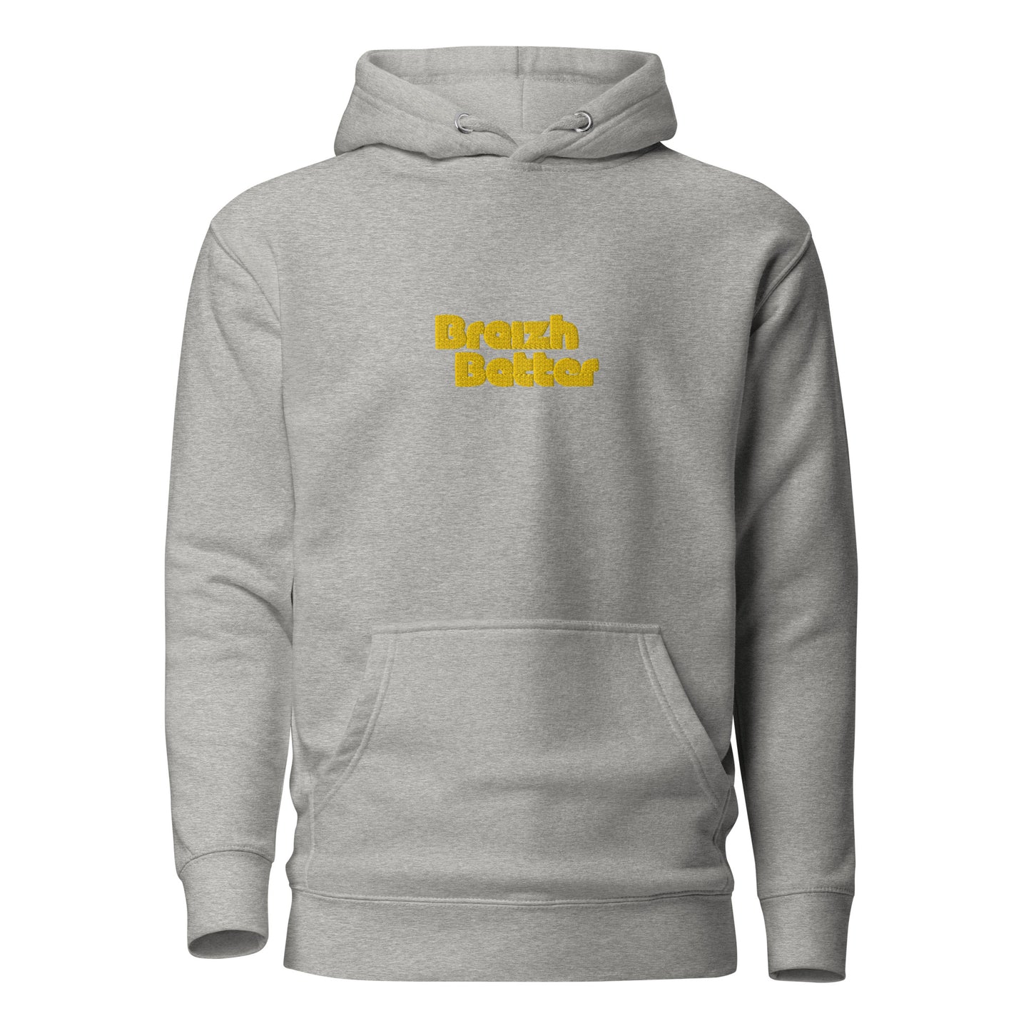 Sweat à Capuche brodé Vinyle Jaune