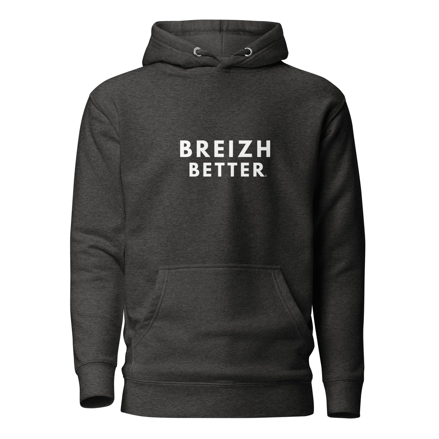 Sweat Ă Capuche Unisexe Breizhbetter Blanc