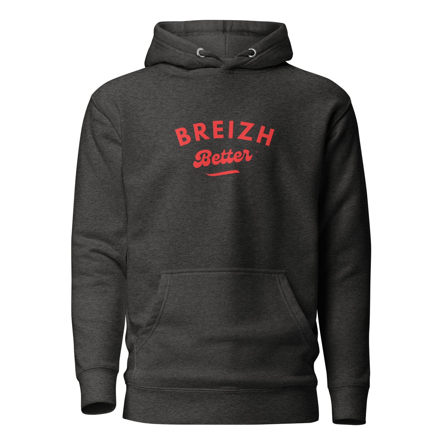 Sweat à Capuche Unisexe Breizhbetter Billy Rouge