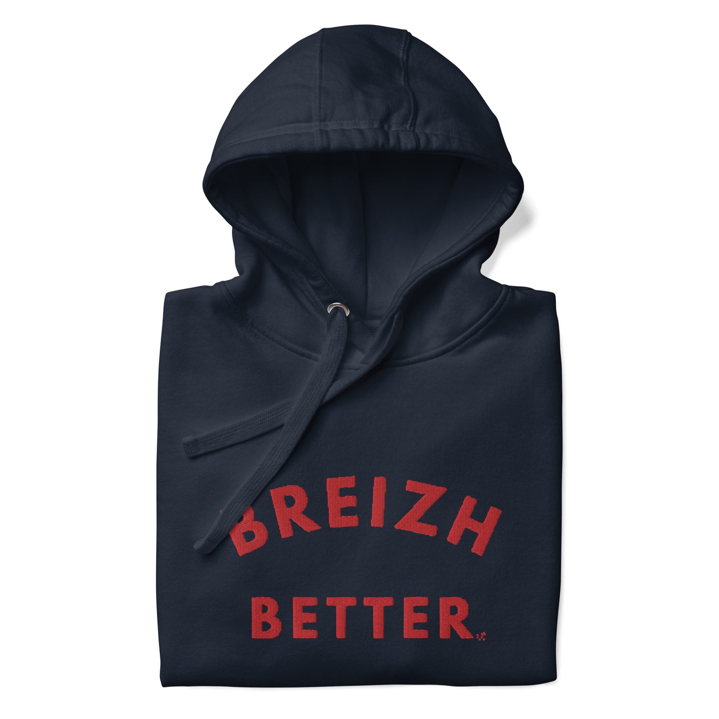 Sweat à Capuche Unisexe Breizhbetter Brodé Rouge