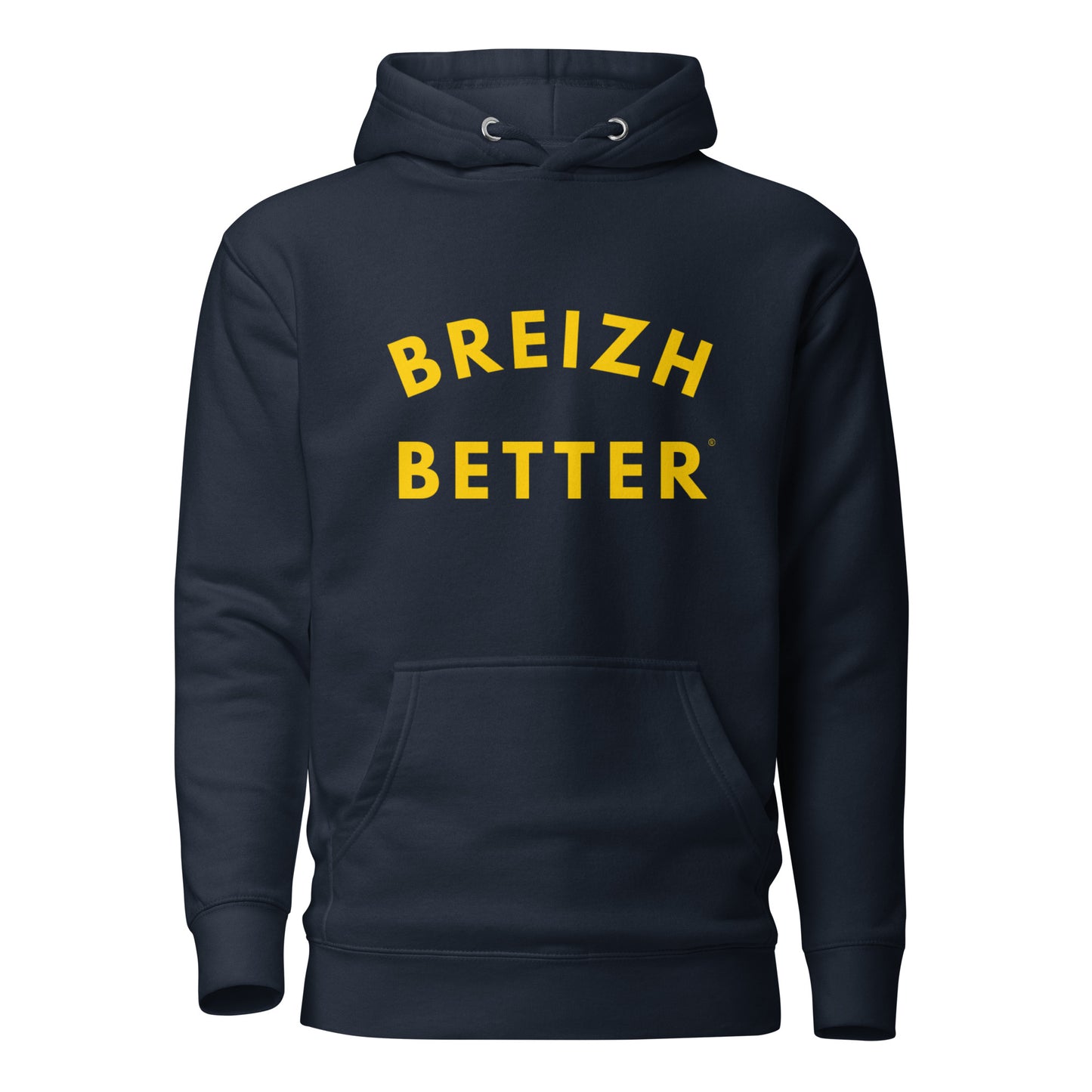 Sweat à Capuche Unisexe Breizhbetter Jaune