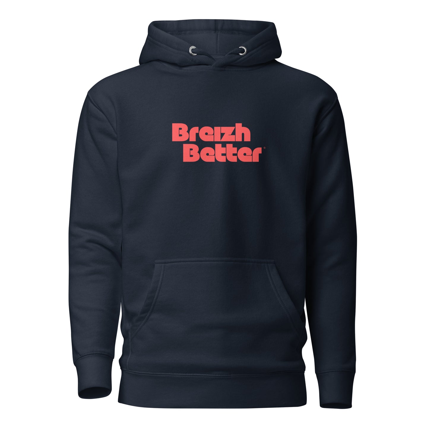 Sweat à Capuche Unisexe Breizhbetter Vinyle Rouge