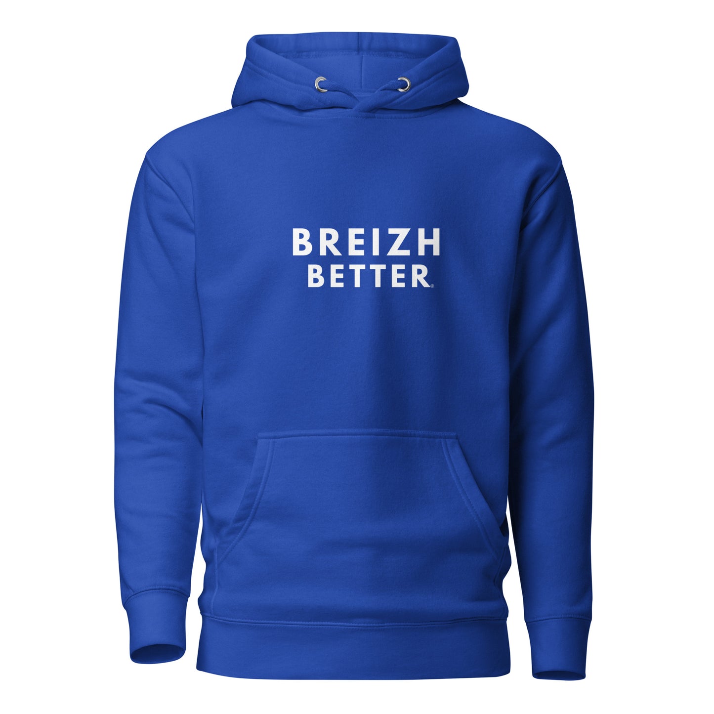 Sweat Ă Capuche Unisexe Breizhbetter Blanc