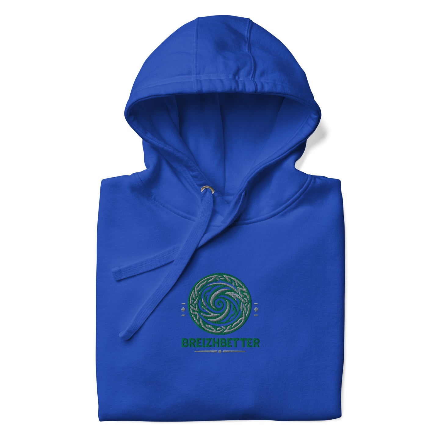 Sweat à Capuche Unisexe Breizhbetter Legende Vert Brodé AV