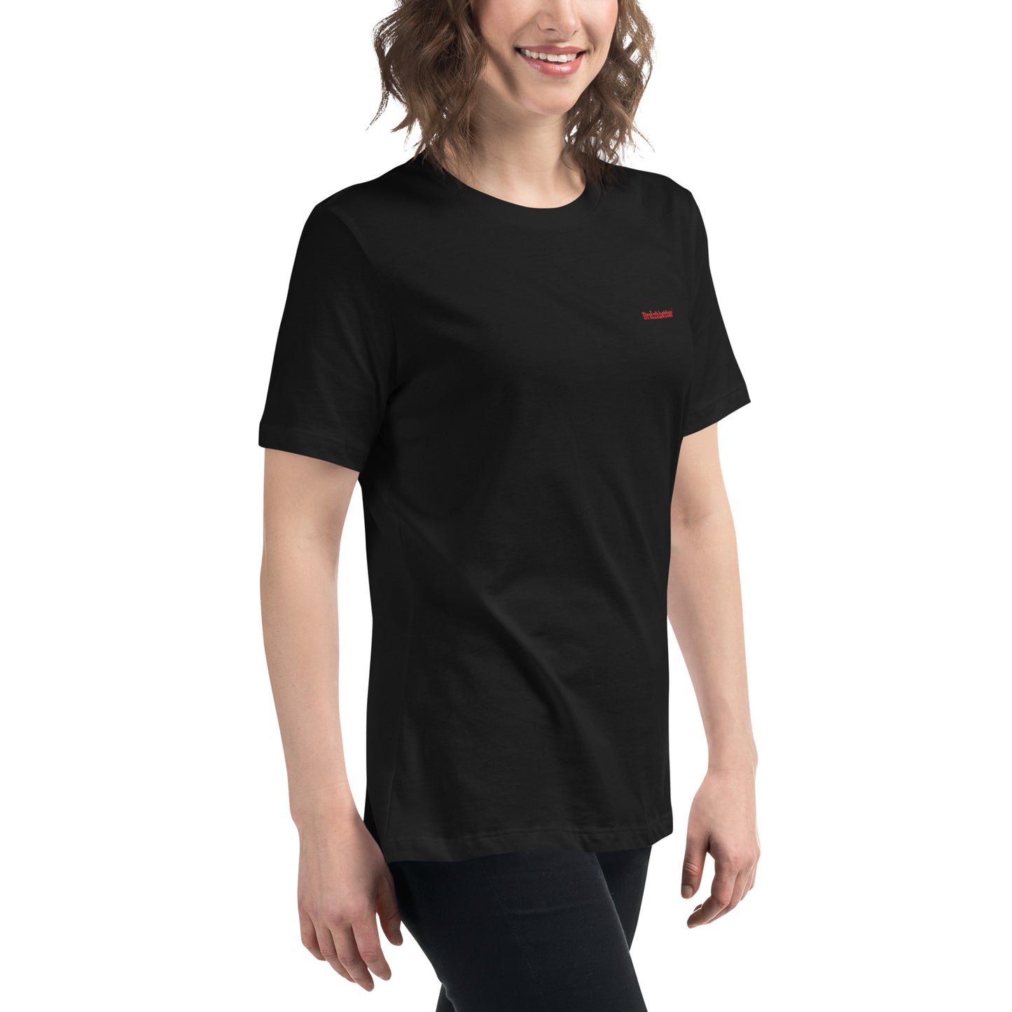 T-shirt Coton pour Femme Breizhbetter Brodé Rouge