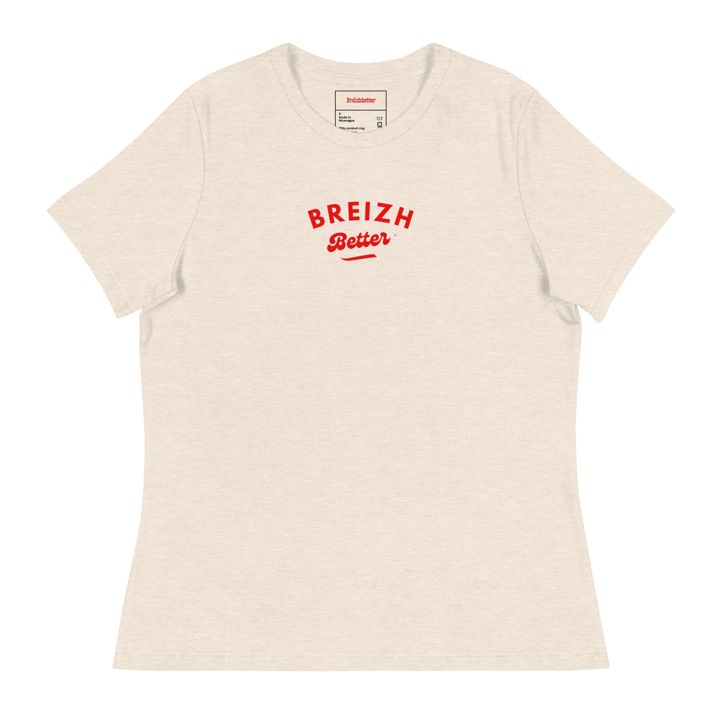T-shirt Chiné pour Femme Beizhbetter Rouge