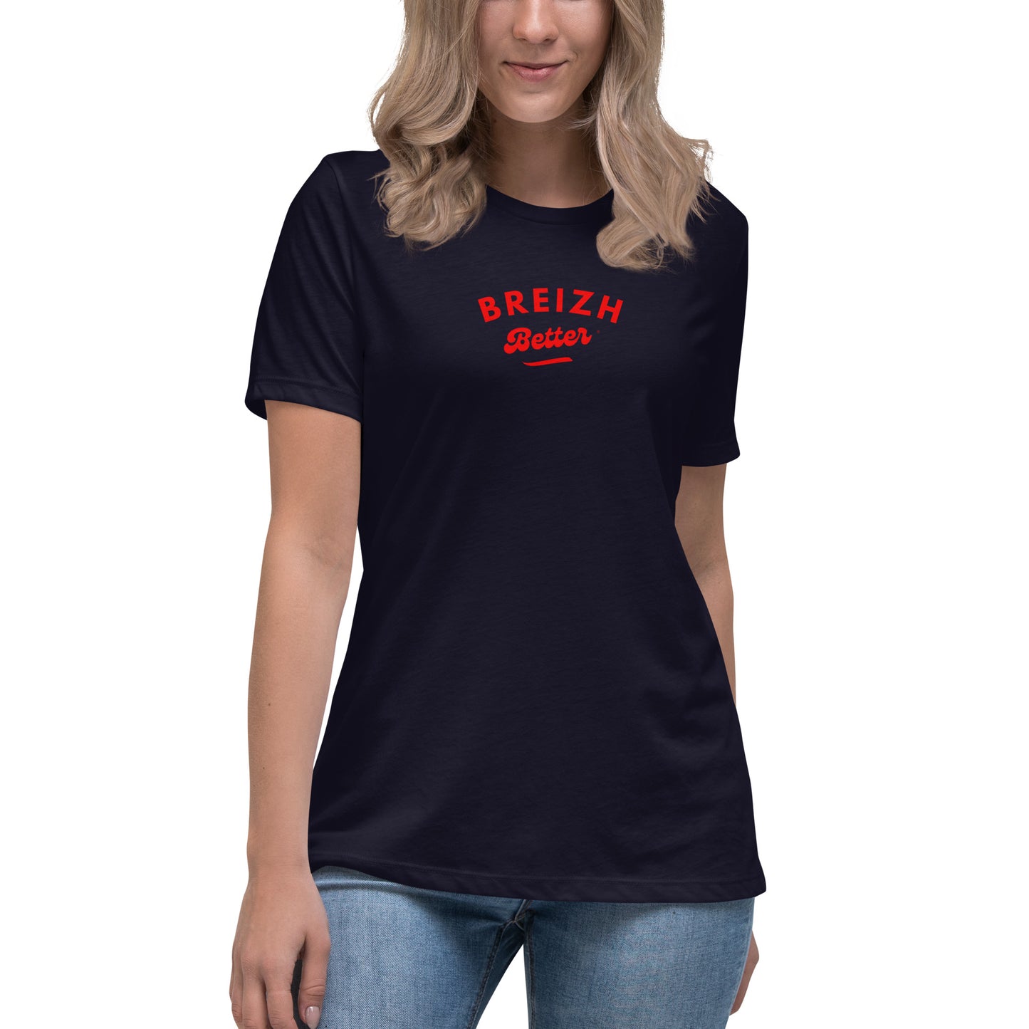 T-shirt Chiné pour Femme Beizhbetter Rouge