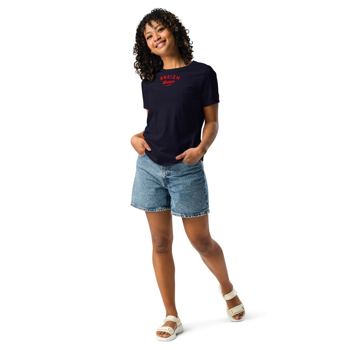 T-shirt Chiné pour Femme Beizhbetter Rouge