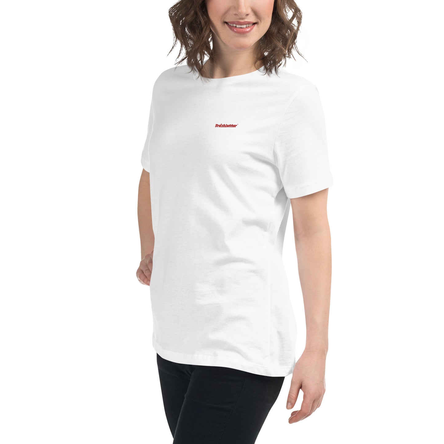 T-shirt Coton pour Femme Breizhbetter Brodé Rouge