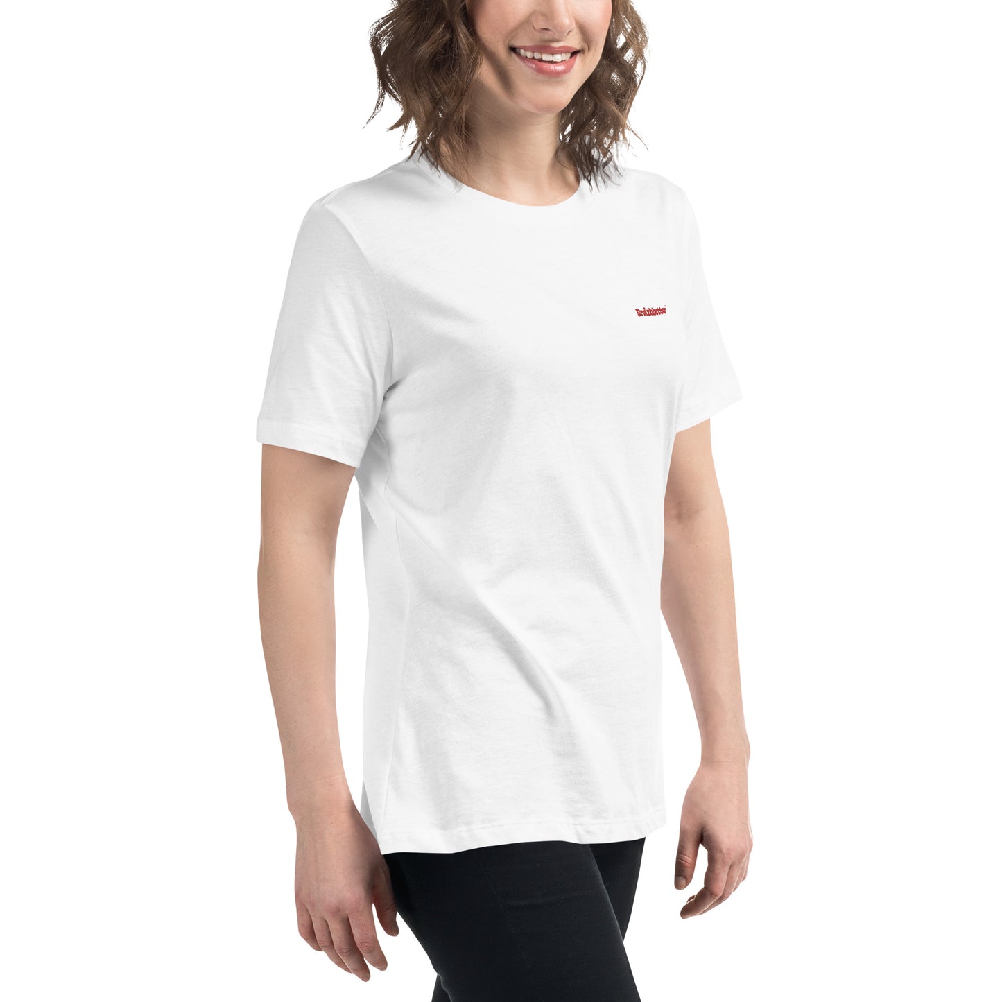 T-shirt Coton pour Femme Breizhbetter Brodé Rouge