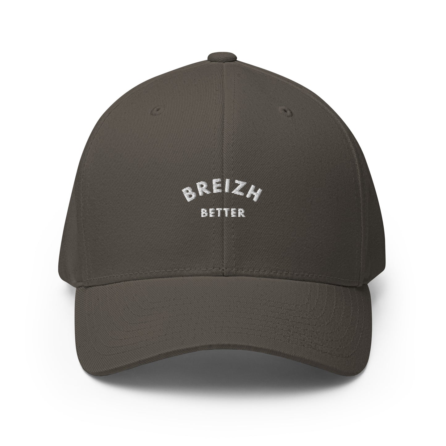 Casquette Structurée en Sergé Breizhbetter Blanc Brodé