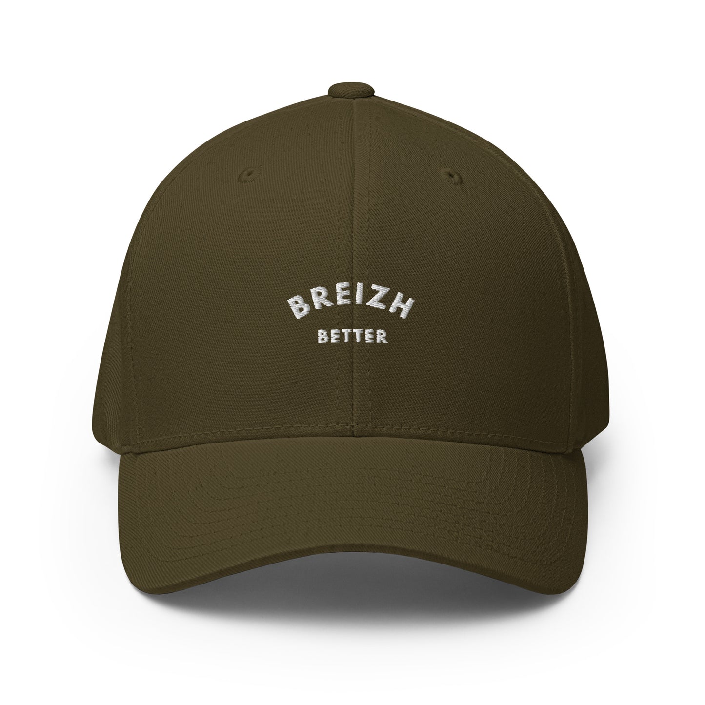 Casquette Structurée en Sergé Breizhbetter Blanc Brodé