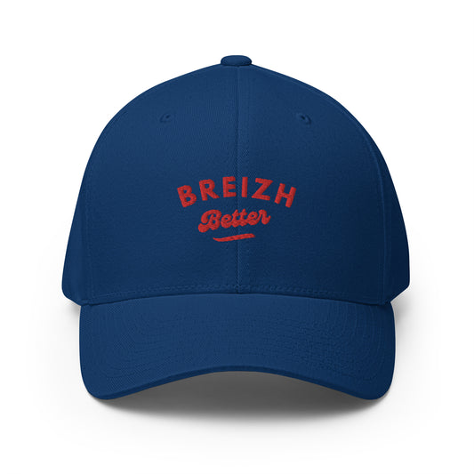 Casquette Structurée en Sergé Breizhbetter Billy Rouge Brodé