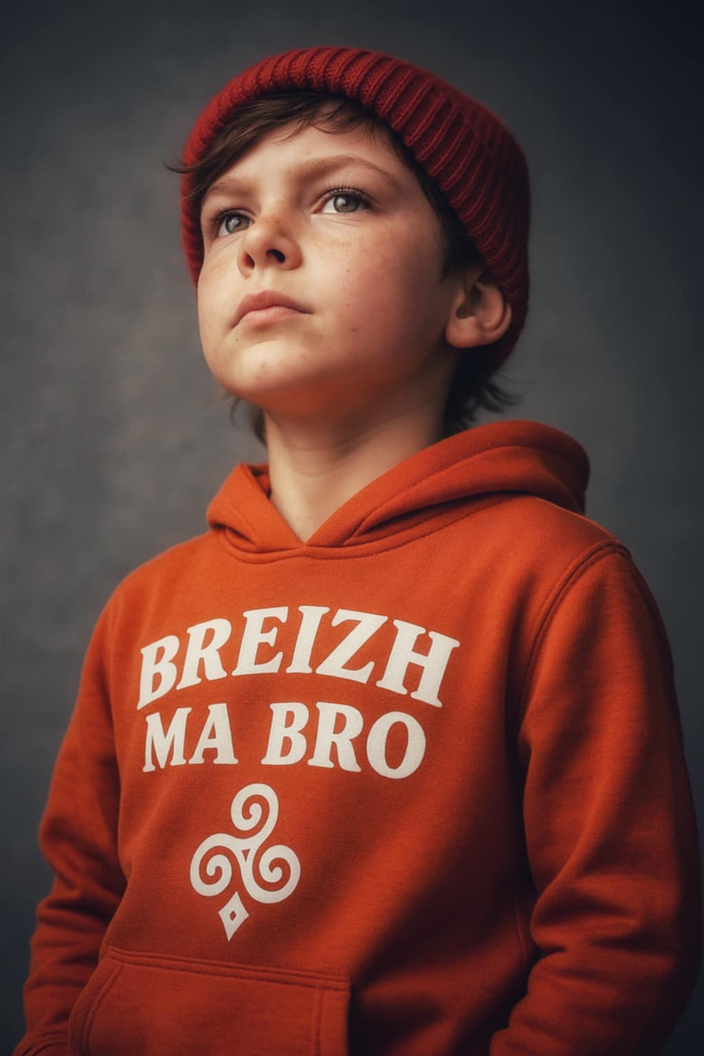 Sweat à capuche écologique pour enfants Breizh Ma Bro