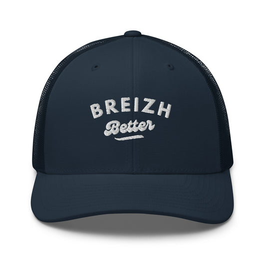 Casquette Trucker Breizhbetter Billy Brodé Blanc
