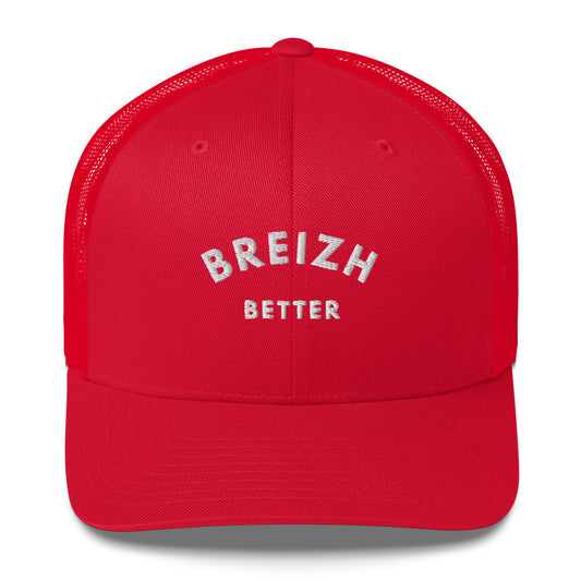 Casquette Trucker  Breizhbetter Blanc Brodé