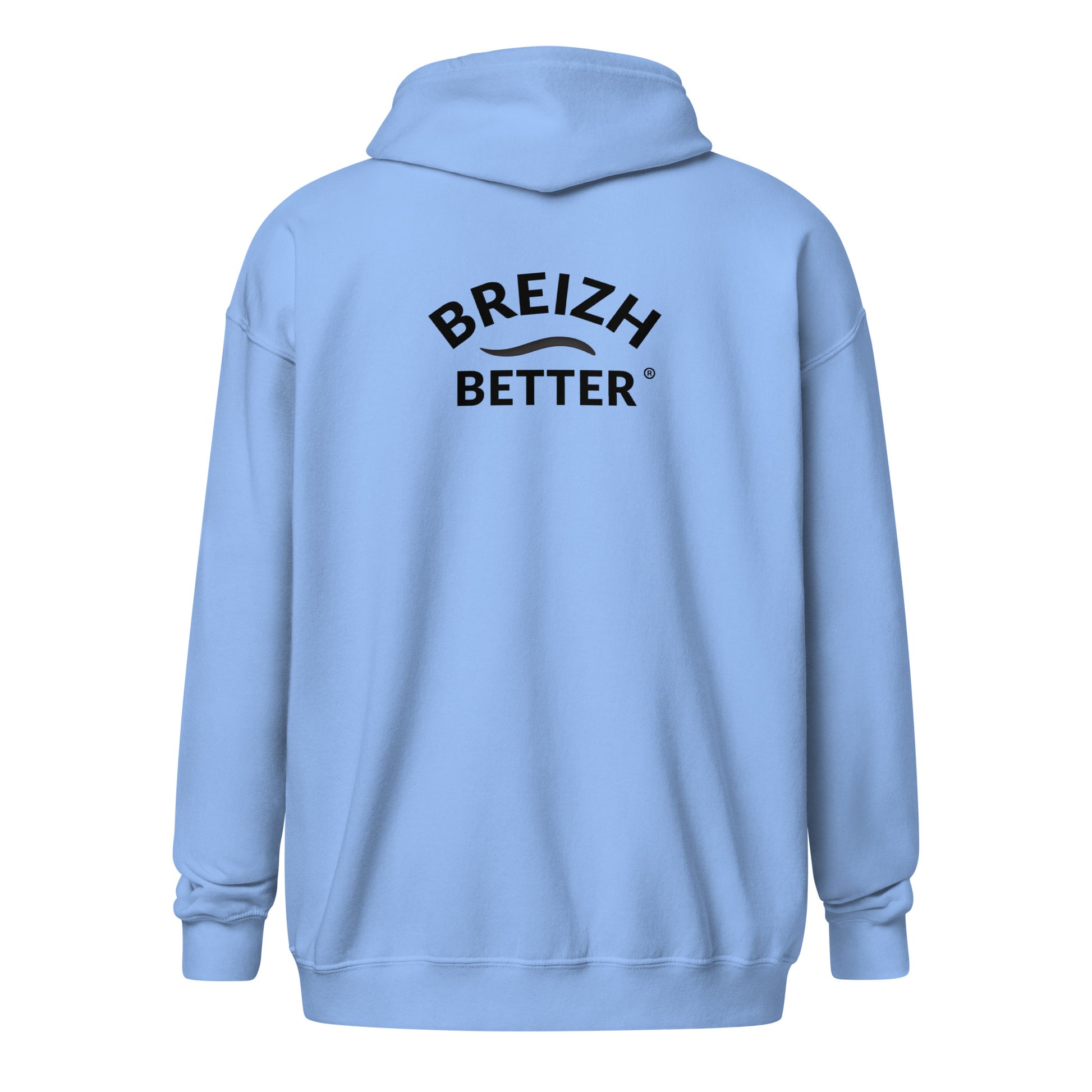 Sweat Zippé Breizhbetter BWave | Brodé Cœur & Imprimé Dos