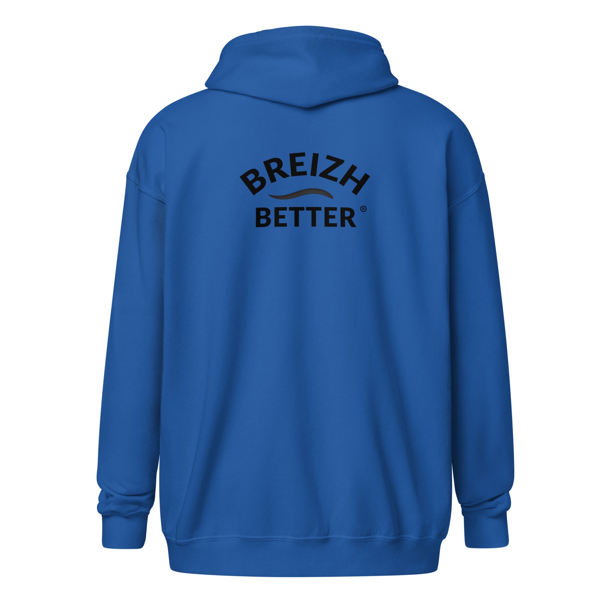 Sweat Zippé Breizhbetter BWave | Brodé Cœur & Imprimé Dos