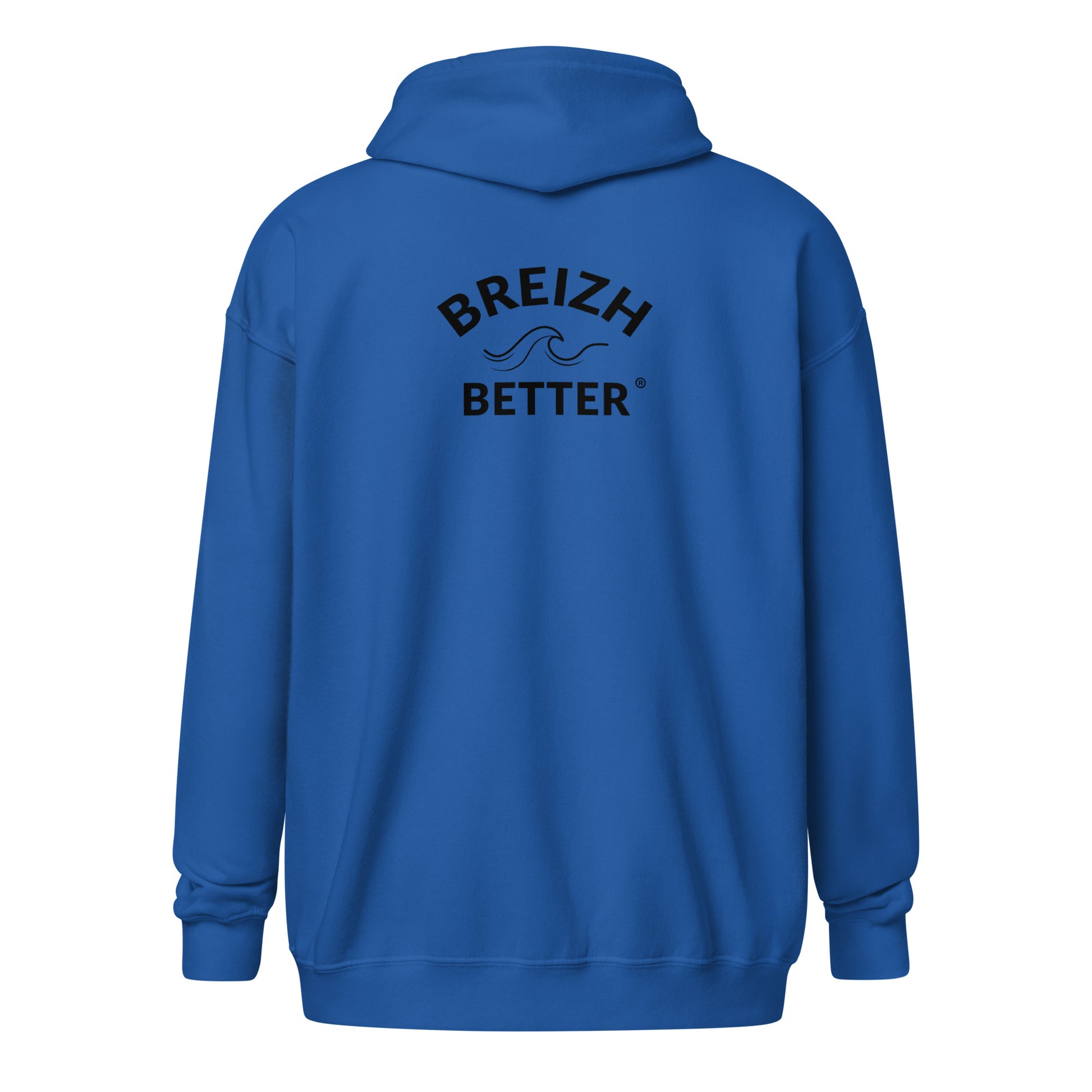 Sweat Zippé Breizhbetter Wave | Brodé Cœur & Imprimé Dos